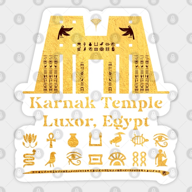 Ancient Karnak Temple: Luxor, Egypt Sticker by Da Vinci Feather